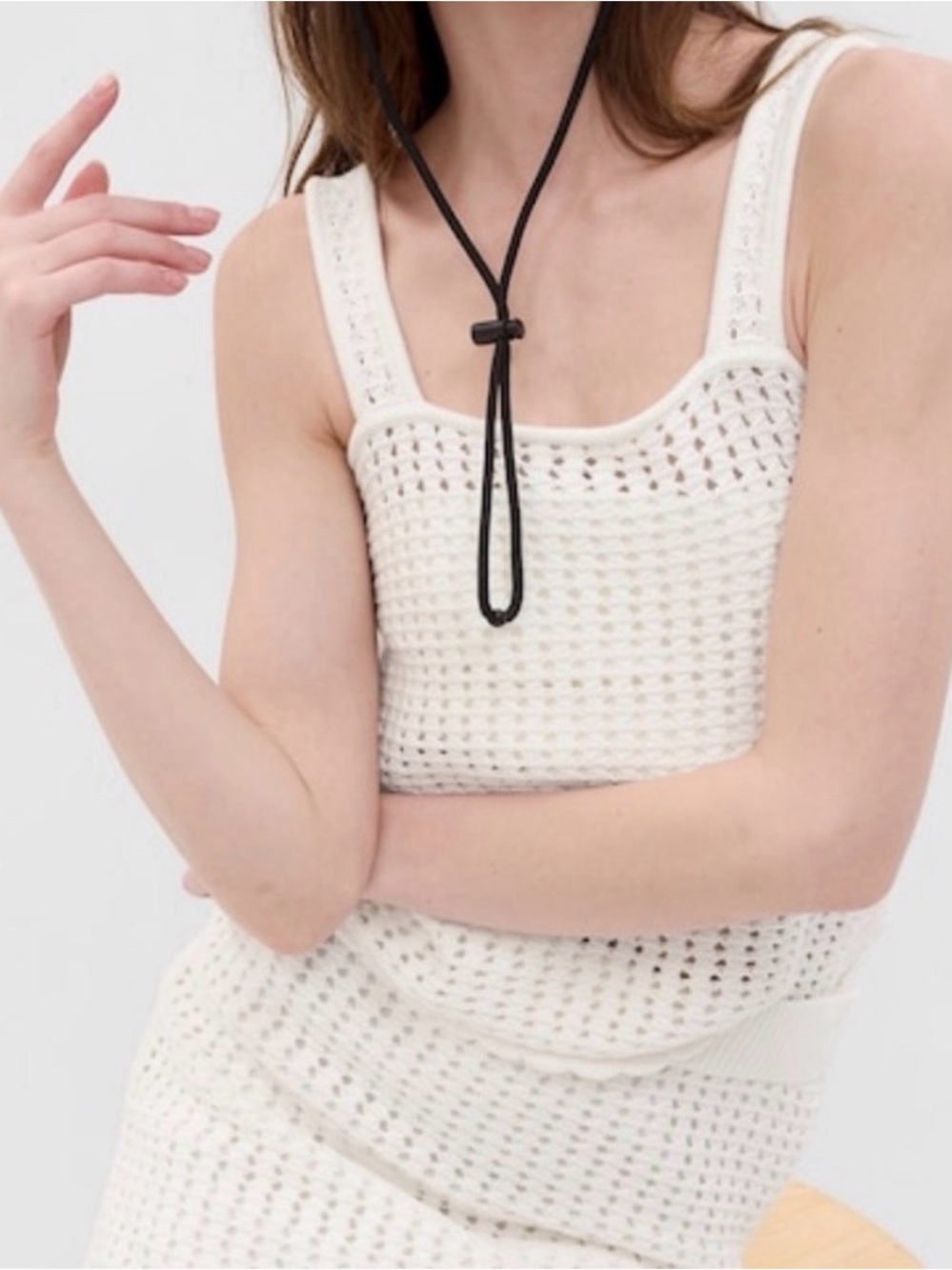 GAP Cream Crocheted Tank Top
